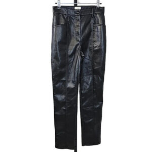 Aritzia Wilfred Rebel Pant Size 2 High Rise Vegan Leather  Straight Leg Black